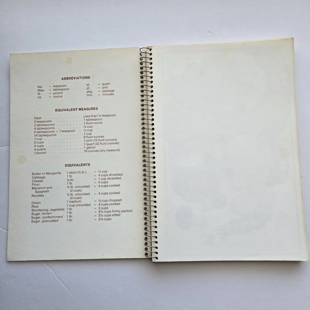 Miriam B. Loo's Family Favorites Cookbook 1977 Current Spiral Bound Recipes VTG